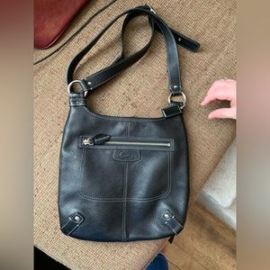 Black coach cross body bag